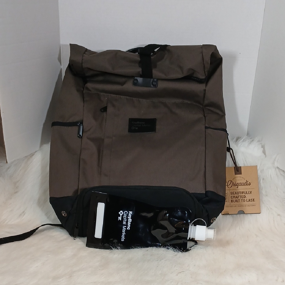 EL Dorado Roll Top Brown and Black Backpack NWT
